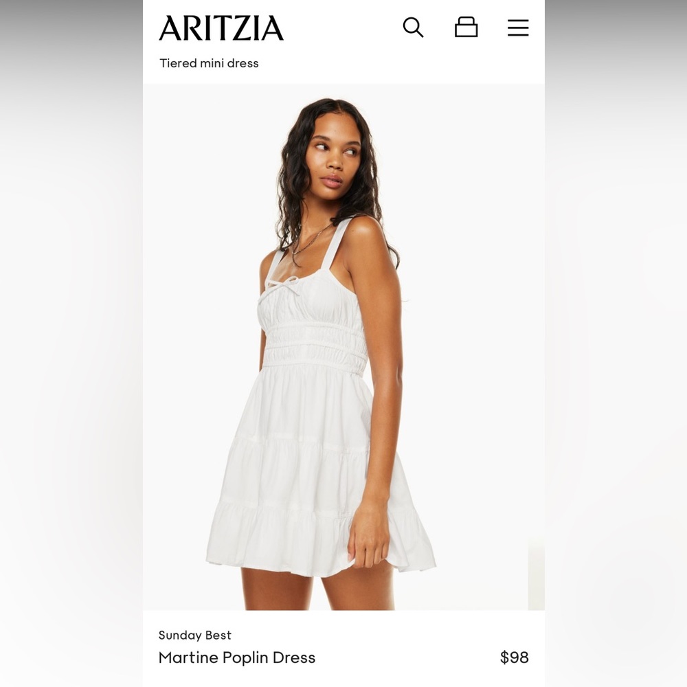 MARTINE Poplin white Dress